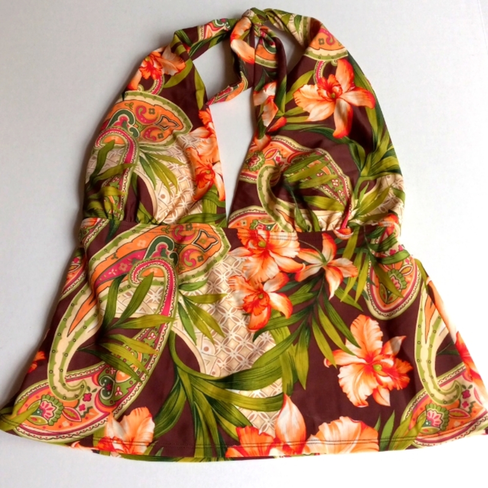 TOMMY BAHAMA HALTER TOP TANKINI
